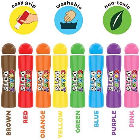 U.S. Art Supply 8 Color Crazy Dots Markers - Children's Washable Easy Grip Non-Toxic Paint Marker Da | Amazon (US)