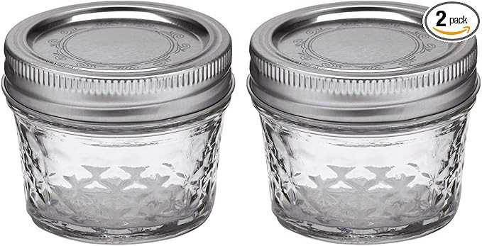 Ball Mason 4oz Quilted Jelly Jars with Lids and Bands, Set of 2 | Amazon (US)