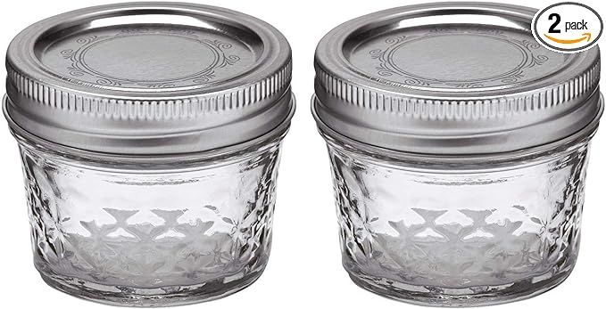 Ball Mason 4oz Quilted Jelly Jars with Lids and Bands, Set of 2 | Amazon (US)