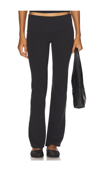 SKIMS Cotton Jersey Foldover Pant in Black. - size XL | Revolve Clothing (Global)