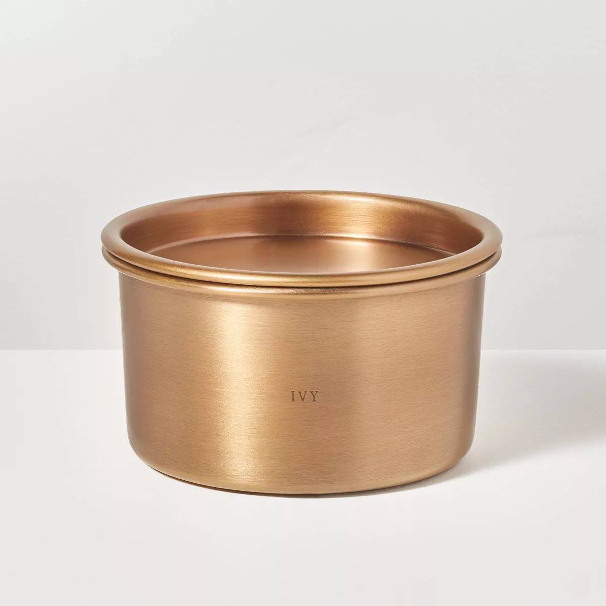 Lidded Metal Ivy 4-Wick Jar Candle Brass Finish 20oz - Hearth & Hand™ with Magnolia | Target