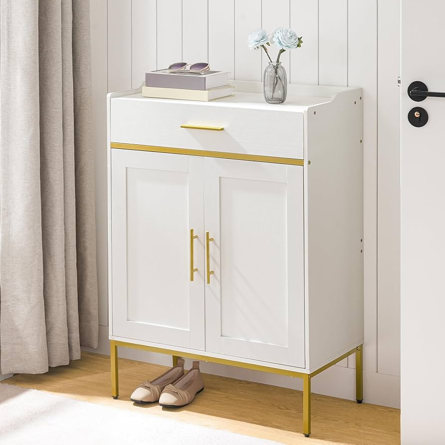 HOOBRO Shoe Cabinet with Doors, 5-Tier Shoe Storage Cabinet with Drawers, 36.6'' Tall Shoes Rack ... | Amazon (US)