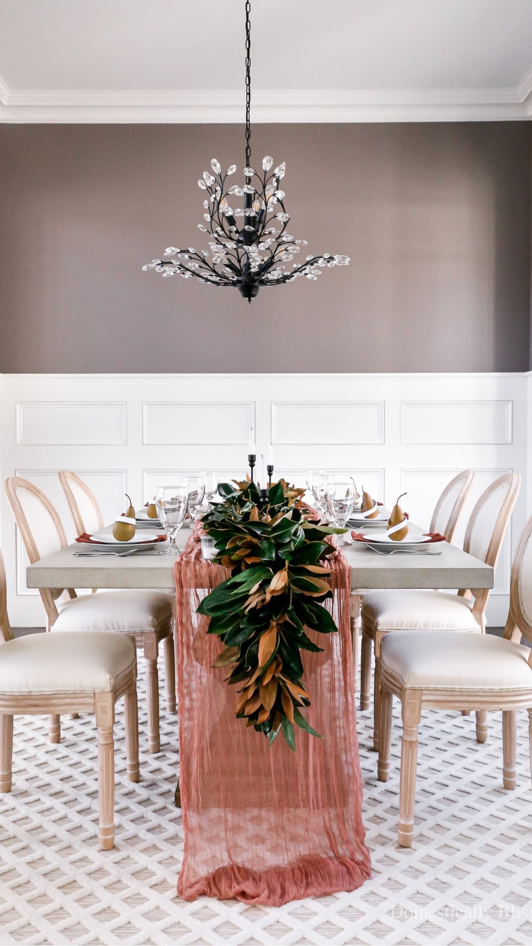 This Magnolia Pear Thanksgiving Table has layered faux eucalyptus garlands and real magnolia branches and is covered with beautiful fresh pears. Perfect for a memorable Friendsgiving or Thanksgiving.

See details:
https://domesticallyblissful.com/magnolia-pear-thanksgiving-table/

#LTKSeasonal #LTKHome