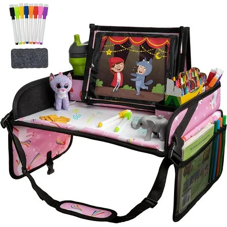 Lusso Gear Kids Travel Tray Automotive Organizers, Unicorn, 16"x12.5" | Walmart (US)