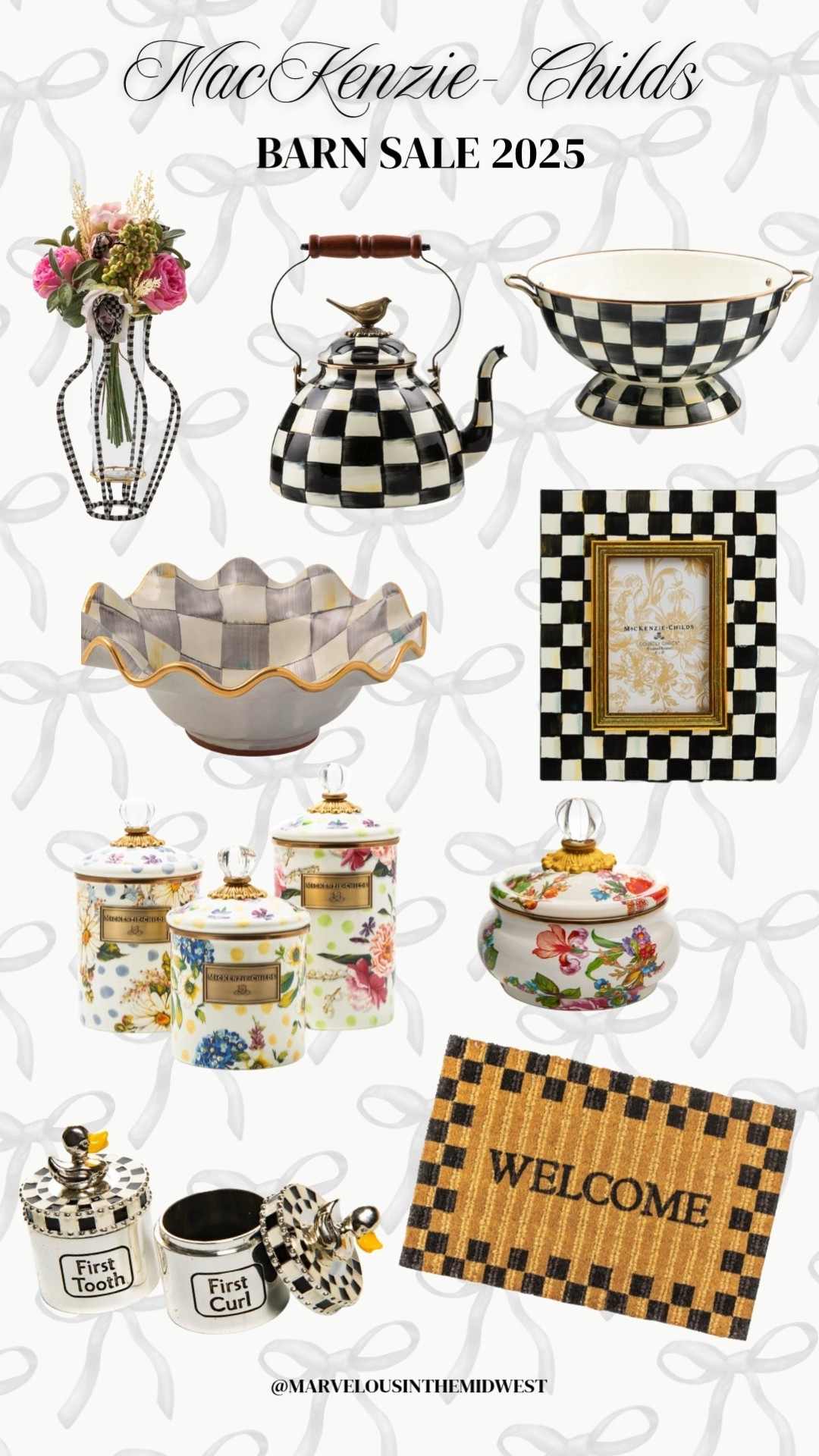 MacKenzie-Child’s Barn sale is live!! Up to 60% off thousands of styles 🖤🤍🖤🤍 #mackenziechildsbarnsale #mackenziechilds #barnsale