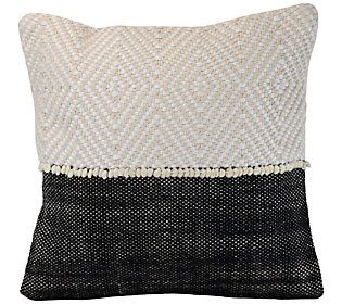 Foreside Home & Garden Diamond Hand Woven 18x18 "" Pillow | QVC