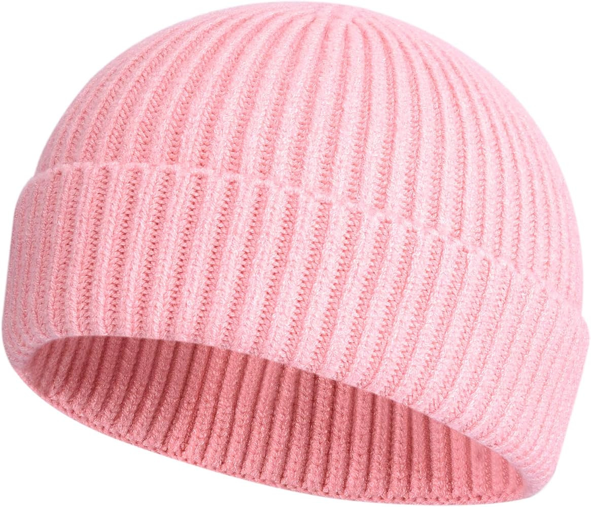 ROYBENS Swag Wool Knit Cuff Short Fisherman Beanie for Men Women, Winter Warm Hats | Amazon (US)