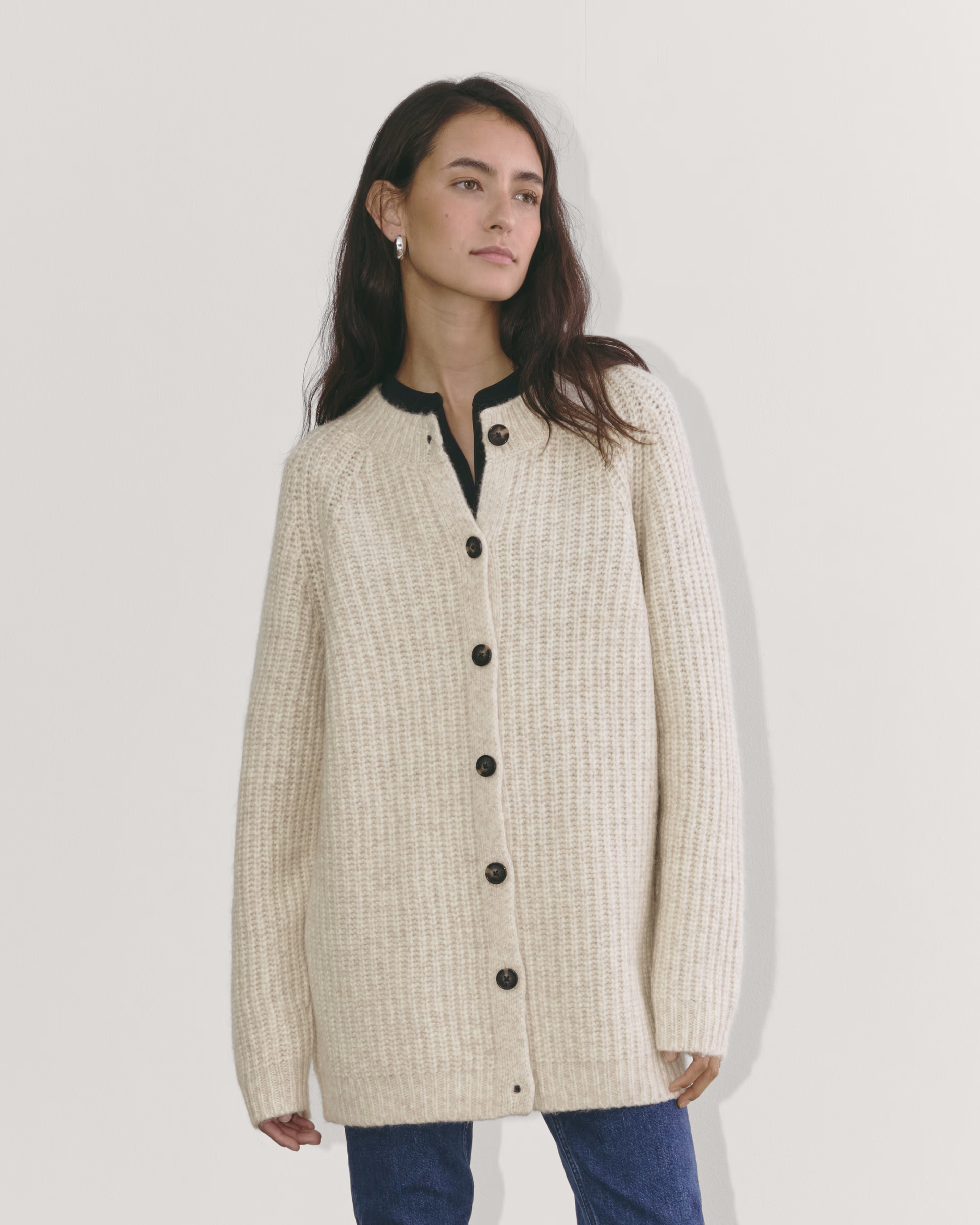 The Fisherman Cardigan in Cloud | Everlane