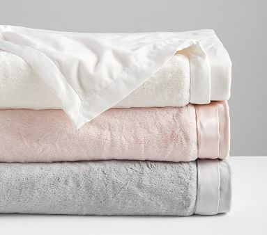 Fur Luxe Trim Baby Blanket | Pottery Barn Kids