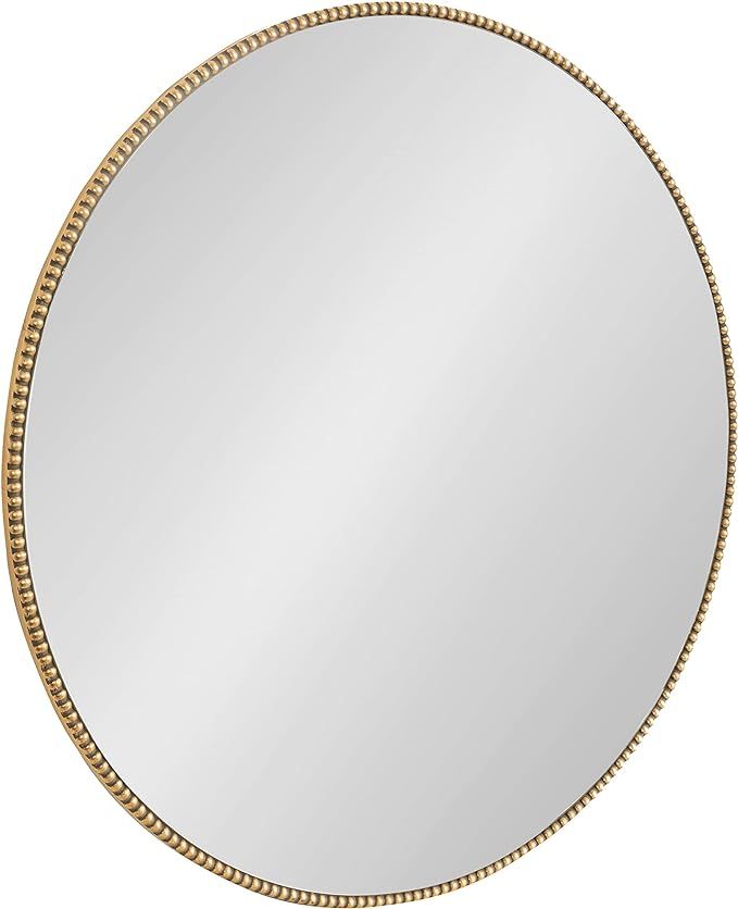 Kate and Laurel Gwendolyn Modern Round Wall Mirror, 28 Inch Diameter, Gold, Sophisticated Glam Wa... | Amazon (US)