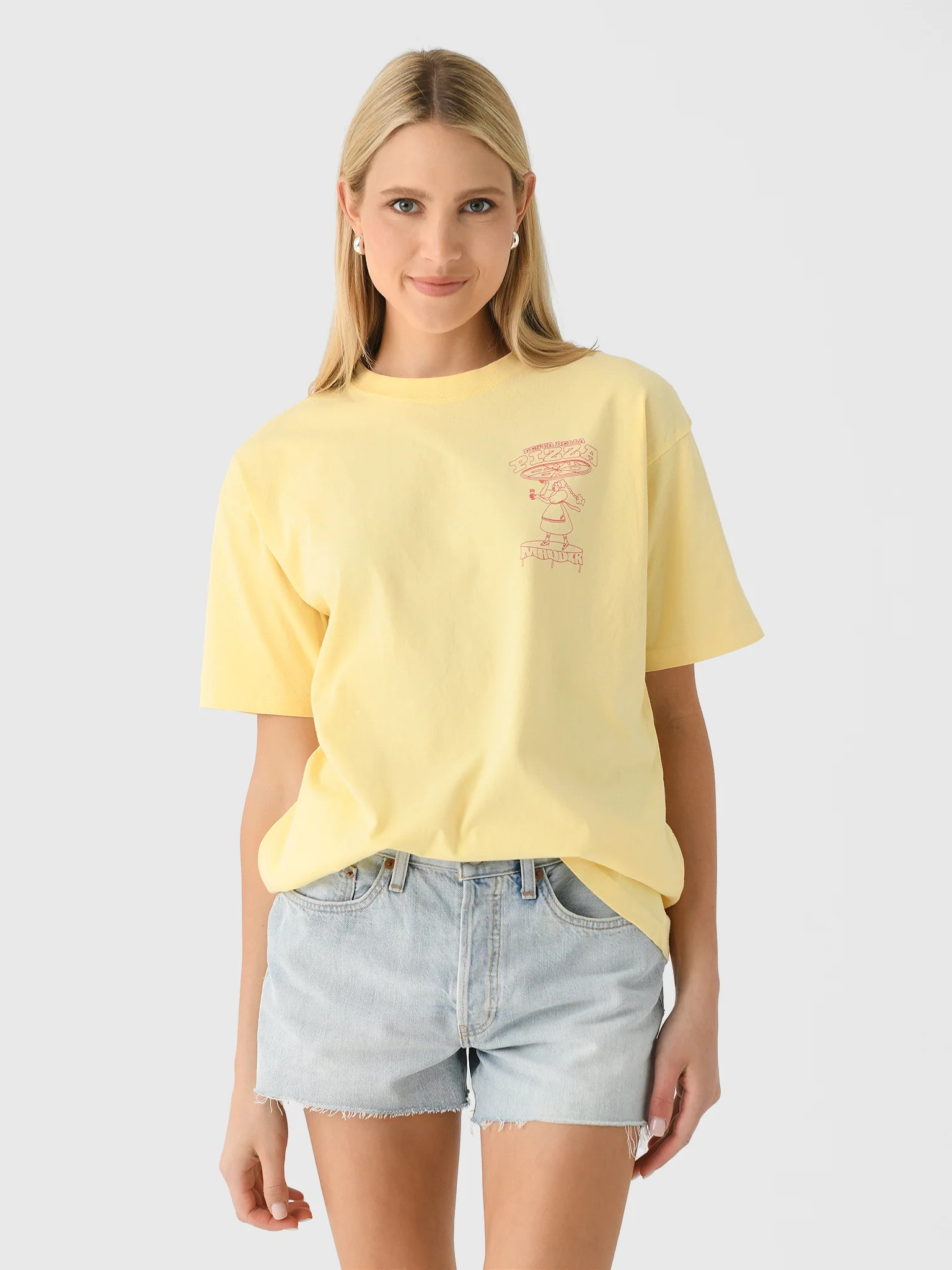 DAMSON MADDER
                      
                     Women's Pizza Party Boyfriend Tee | Saint Bernard