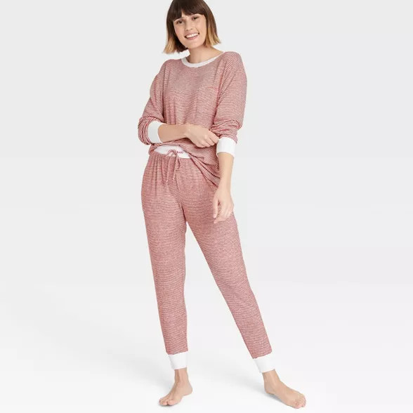 Women's Striped Perfectly Cozy Lounge Jogger Pants - Stars Above™ | Target