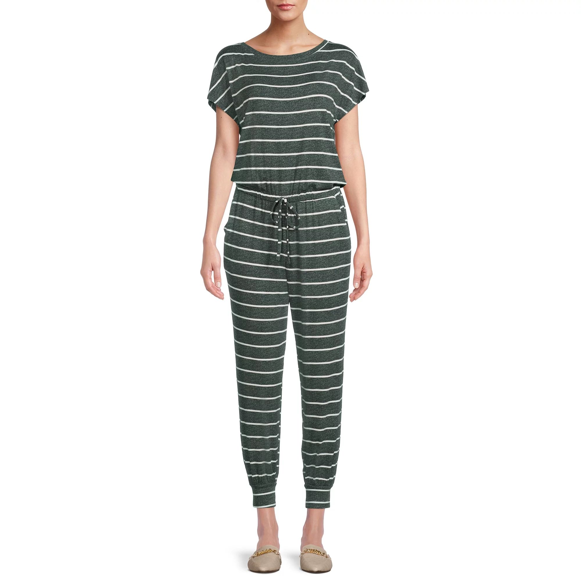 Nine.Eight Women’s Jumpsuit with Short Sleeves | Walmart (US)