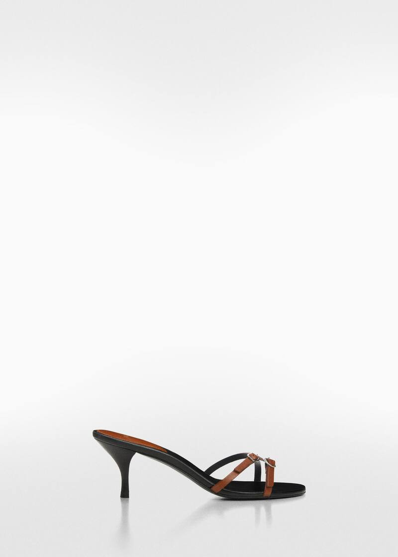 Leather straps sandals -  Women | Mango USA | MANGO (US)