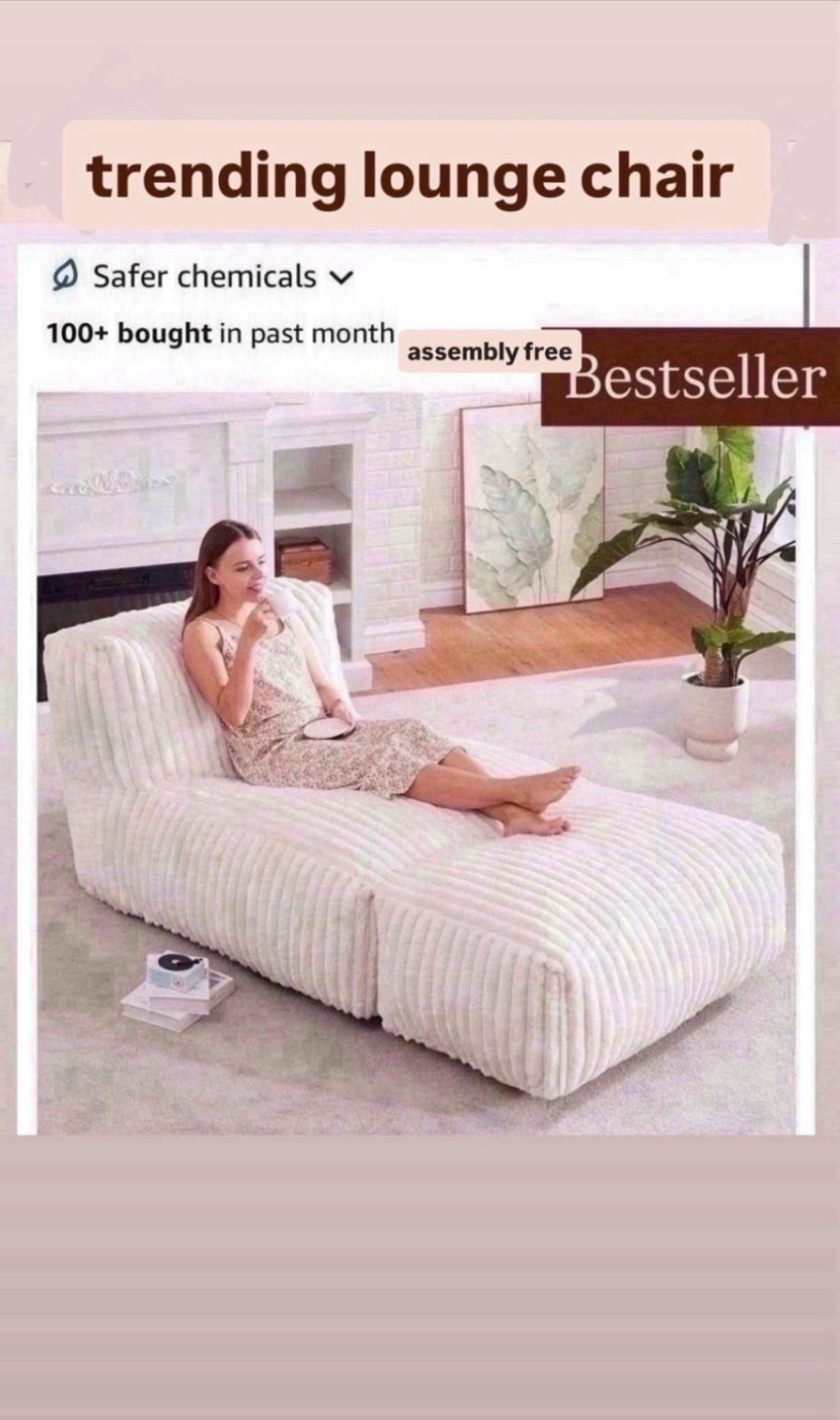 Assembly free chair.  Oversized chair. Comfy lounge chair #chair #loungechair 

#LTKHome