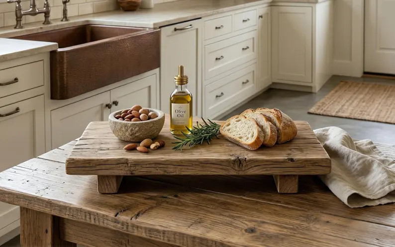 Rustic Wood Riser Tray, Chestnut Display Stand, Farmhouse Decor, Vanity Organizer | Etsy (US)