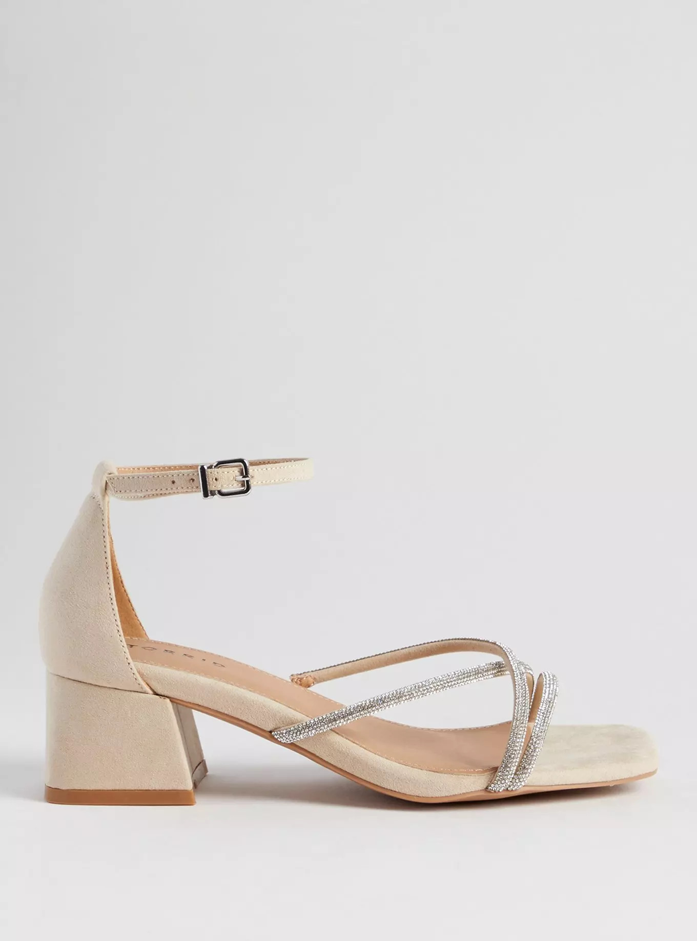Embellished Block Heel Sandal (WW) | Torrid (US & Canada)
