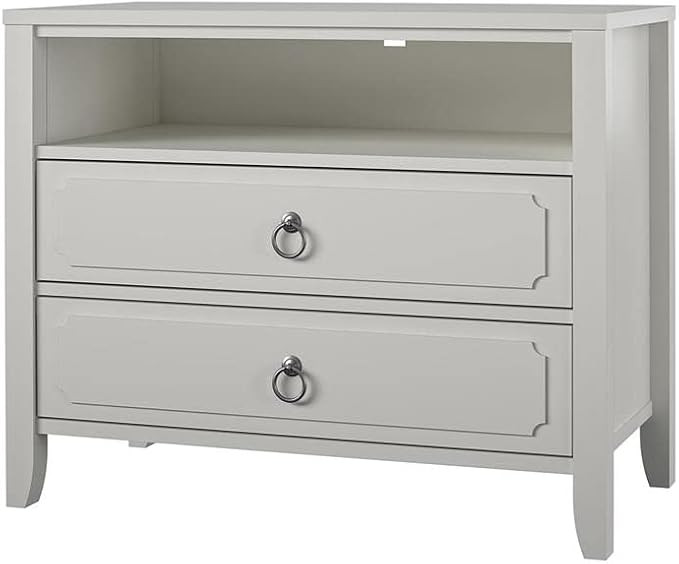 Novogratz Her Majesty 2 Drawer Nightstand, Soft White | Amazon (US)