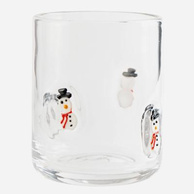 Snowman Icon Double Old Fashioned Glass, 17.25oz | At Home