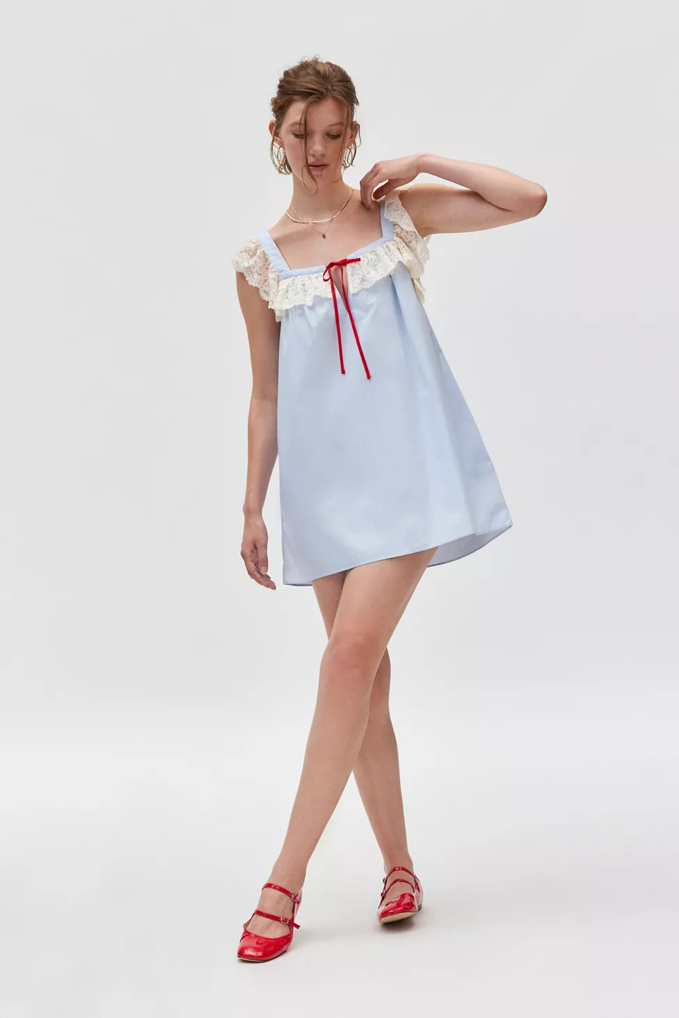 Kimchi Blue Rebecca Babydoll Mini Dress | Urban Outfitters (US and RoW)