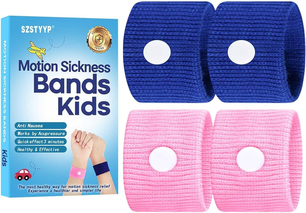 Motion Sickness Bands for Kids, Travel Sickness Relief Wristbands, Anti-Nausea Wristbands for Car... | Amazon (US)