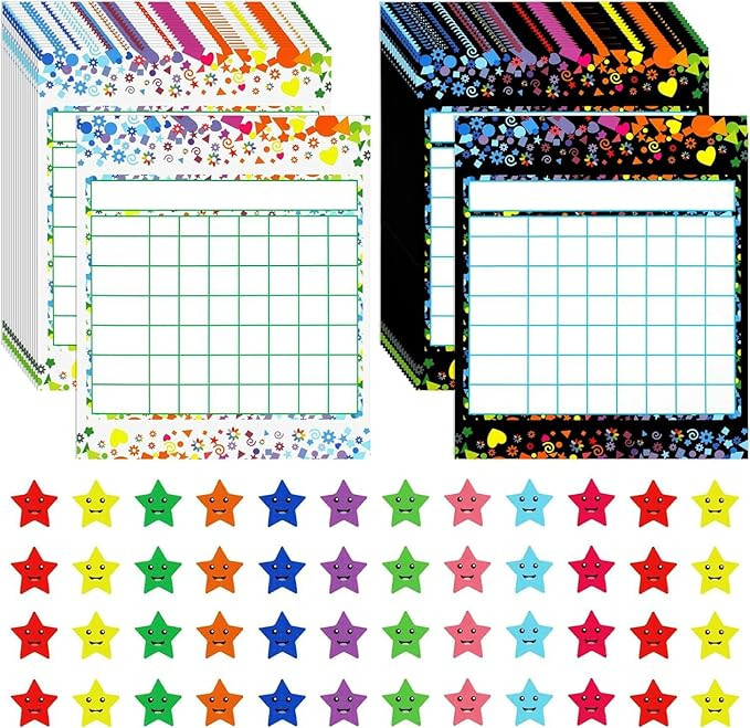 Utron 80 Pack Reward Chart for Kids, Incentive Chart Behavior Chart for Kids at Home, 2 Designs w... | Amazon (US)