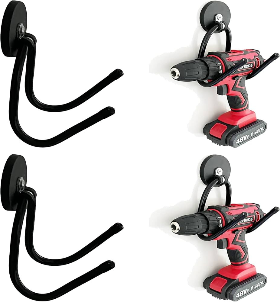 Pmsanzay 2 Pack Power Drill Tool Organizer Holder,Magnetic Tool Holders,Garage Tool Storage Rack,... | Amazon (US)
