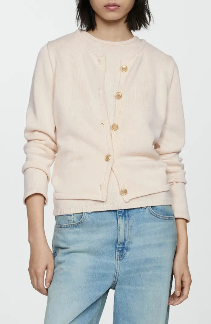 MANGO Crest Button Cardigan | Nordstrom | Nordstrom