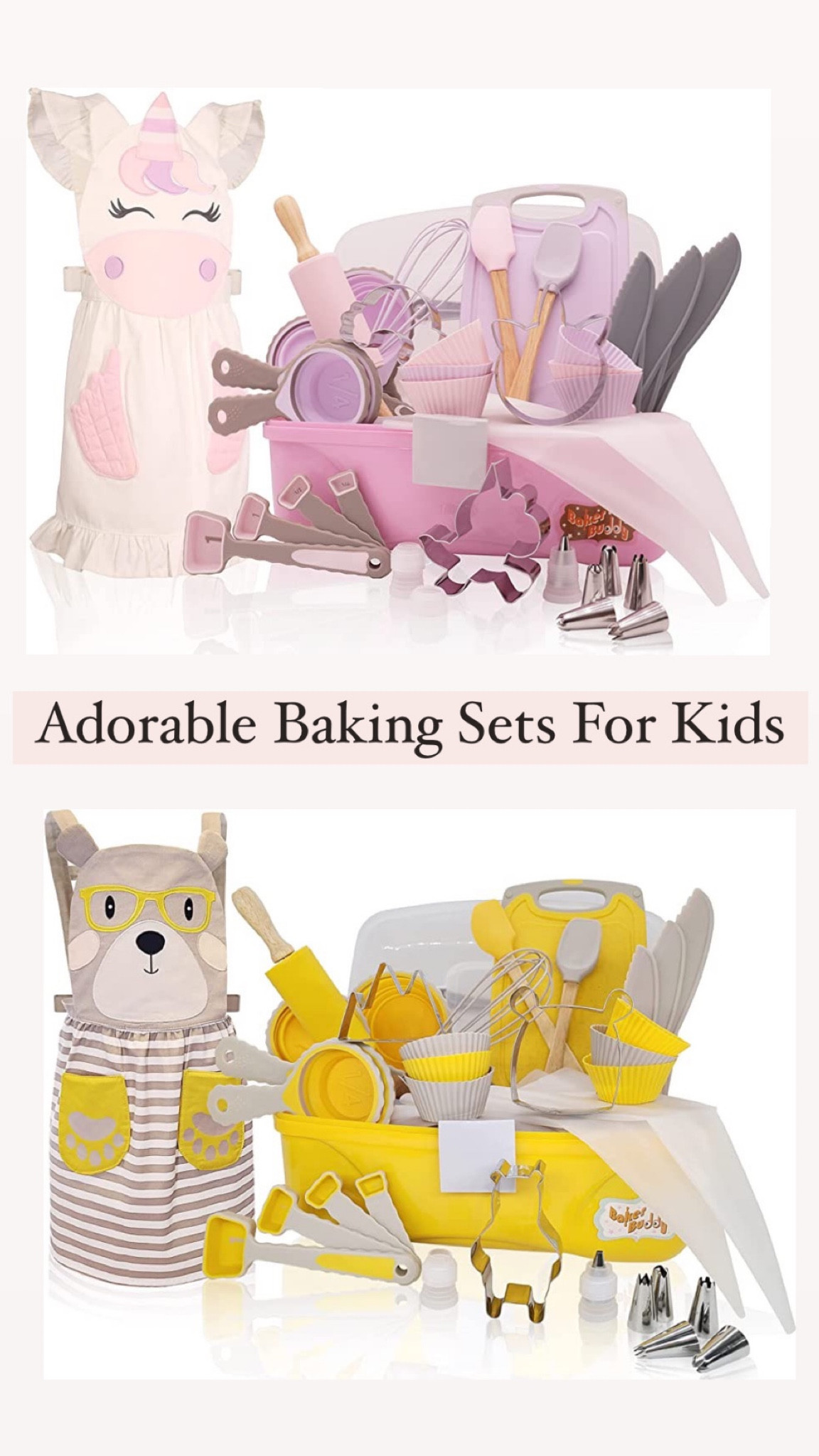 Baking sets for kids! Such a cute gift idea.
Unicorn baking set
Teddy bear baking set
Kids birthday gift 

#LTKfamily #LTKGiftGuide #LTKkids