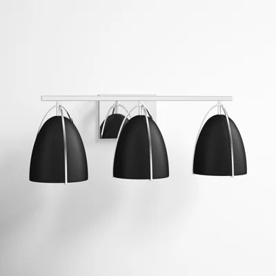 Noel 3-Light Dimmable Steel Vanity Light | Wayfair North America