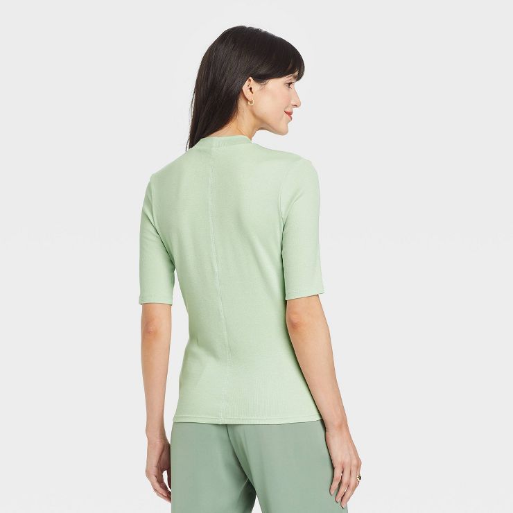 Women's Elbow Sleeve Mock Turtleneck T-Shirt - A New Day™ | Target