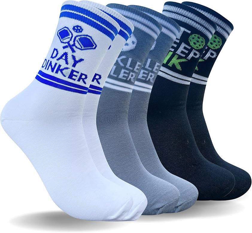Monkey Stix 3 Pack Pickleball Socks Size 8-13 - Perfect Gifts For Pickleball Lovers and Accessori... | Amazon (US)
