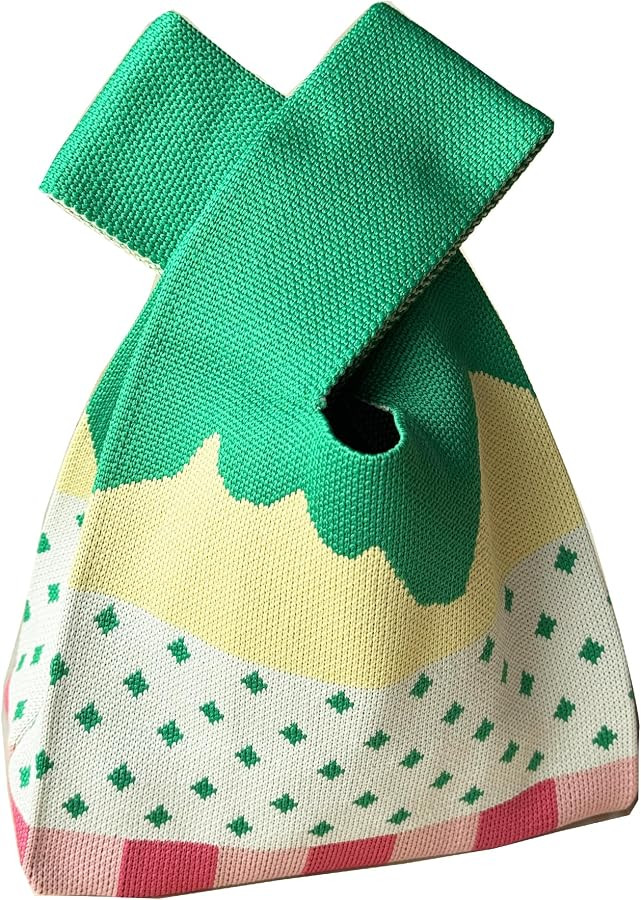 Knot Bag, Mini Knit Tote Bag, Extra Thickened Japanese Knot Bag, Wristlet Handbag - 1/2/6 Pack | Amazon (US)