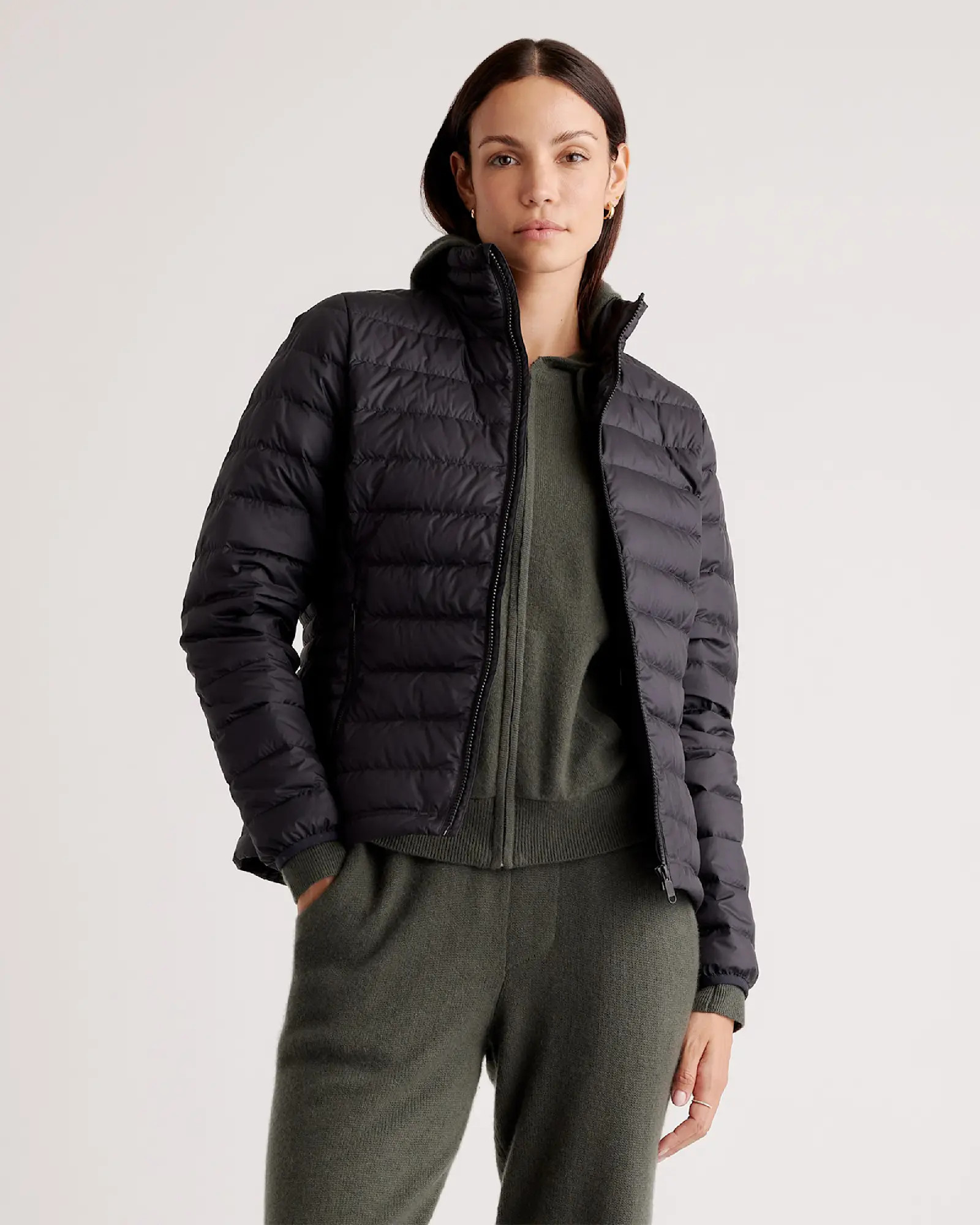 Lightweight Down Packable Puffer Jacket in Black | Quince