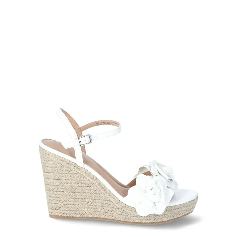 Time And Tru Women's Flower Wedge Sandal | Walmart (US)