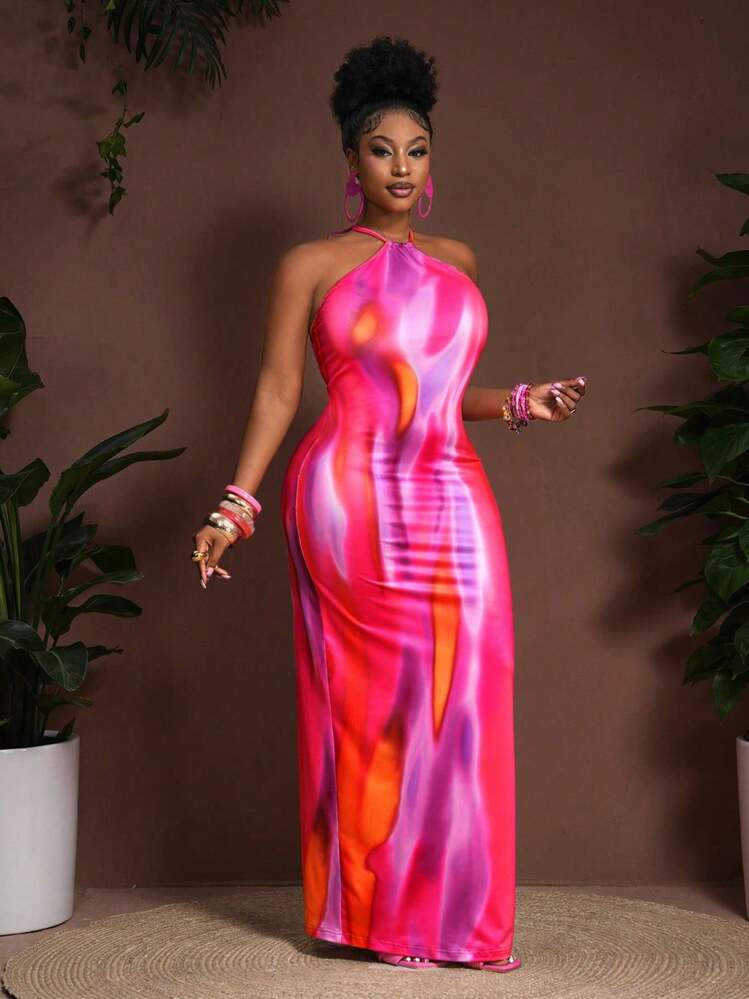 $13.17
-31%
$19.19
Pay now or in 4 payments of $3.29 
Slaydiva 2025 New Halter Neck Tie Up High Slit Dress, Abstract Gradient Geometric Print, Versatile & Casual For Spring & Summer Beach, Daily Wear - Orange Colorway,Sun Dresses For Women
4.83
(100+)
Color: Multicolor
Size
US
Size Guide
12 (0XL)
14 (1XL)
16 (2XL)
18 (3XL)
92% of customers thought it was true to size 
Not your size? Tell me your size
 | SHEIN