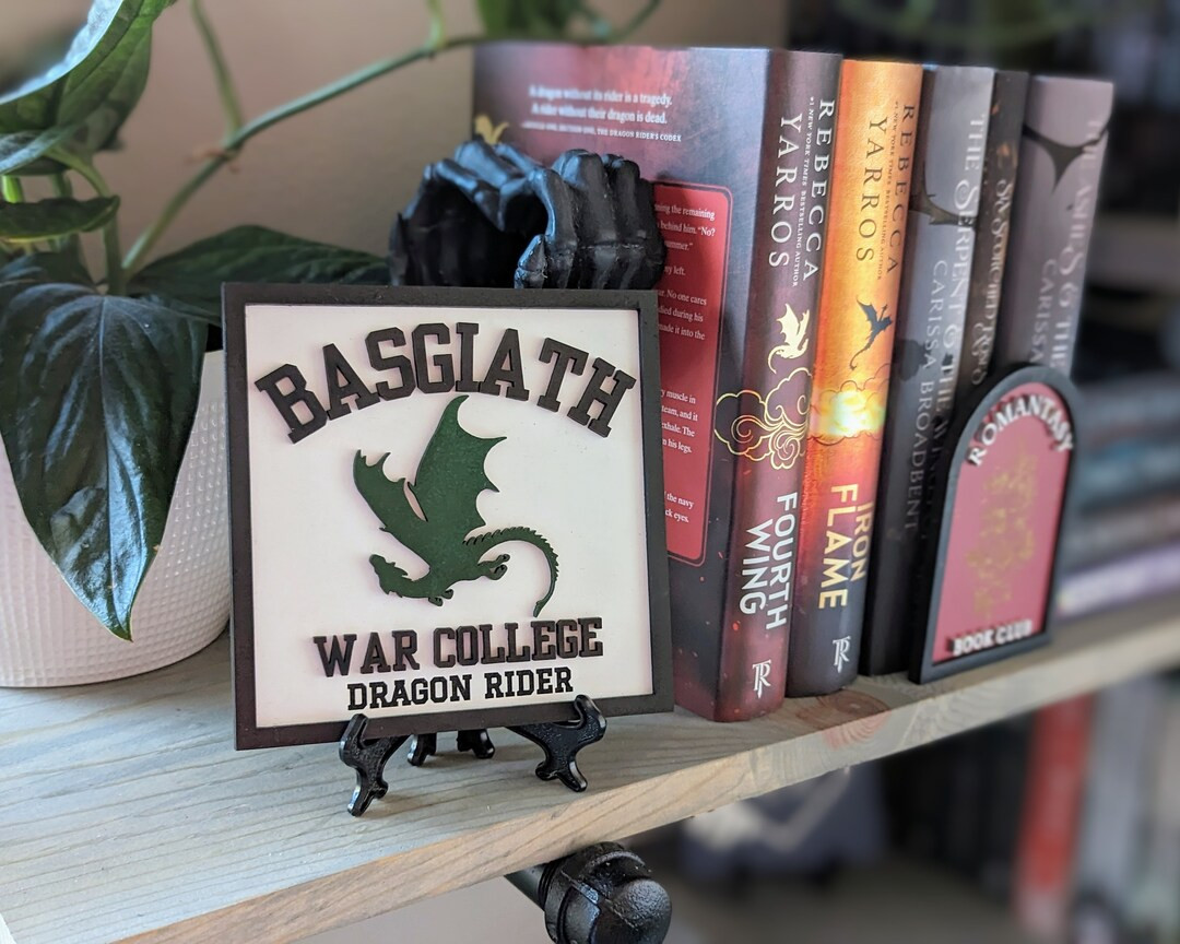 Basgiath War College Dragon Rider Choose Your Dragon Licensed Fourth Wing Bookshelf Sign, Empyrea... | Etsy (US)