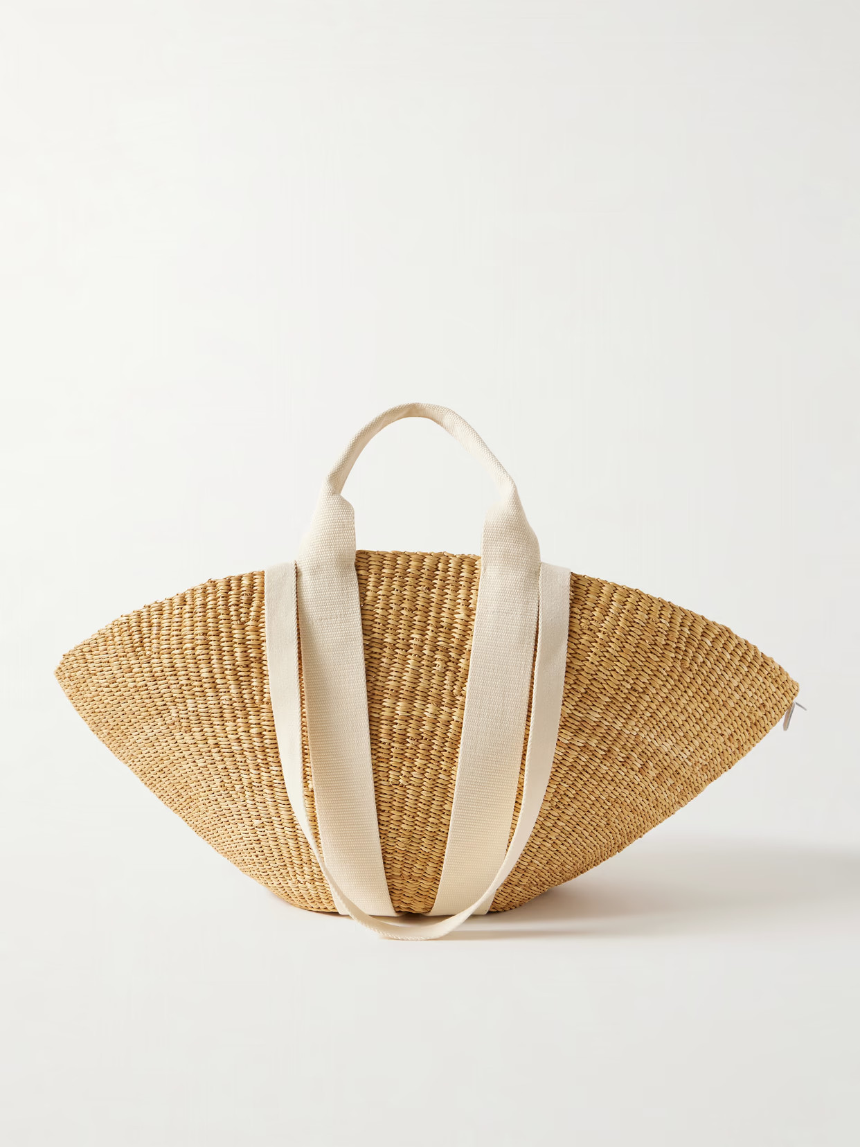 MUUÑ - Sophie Canvas-trimmed Woven Straw Tote - Brown | NET-A-PORTER (UK & EU)