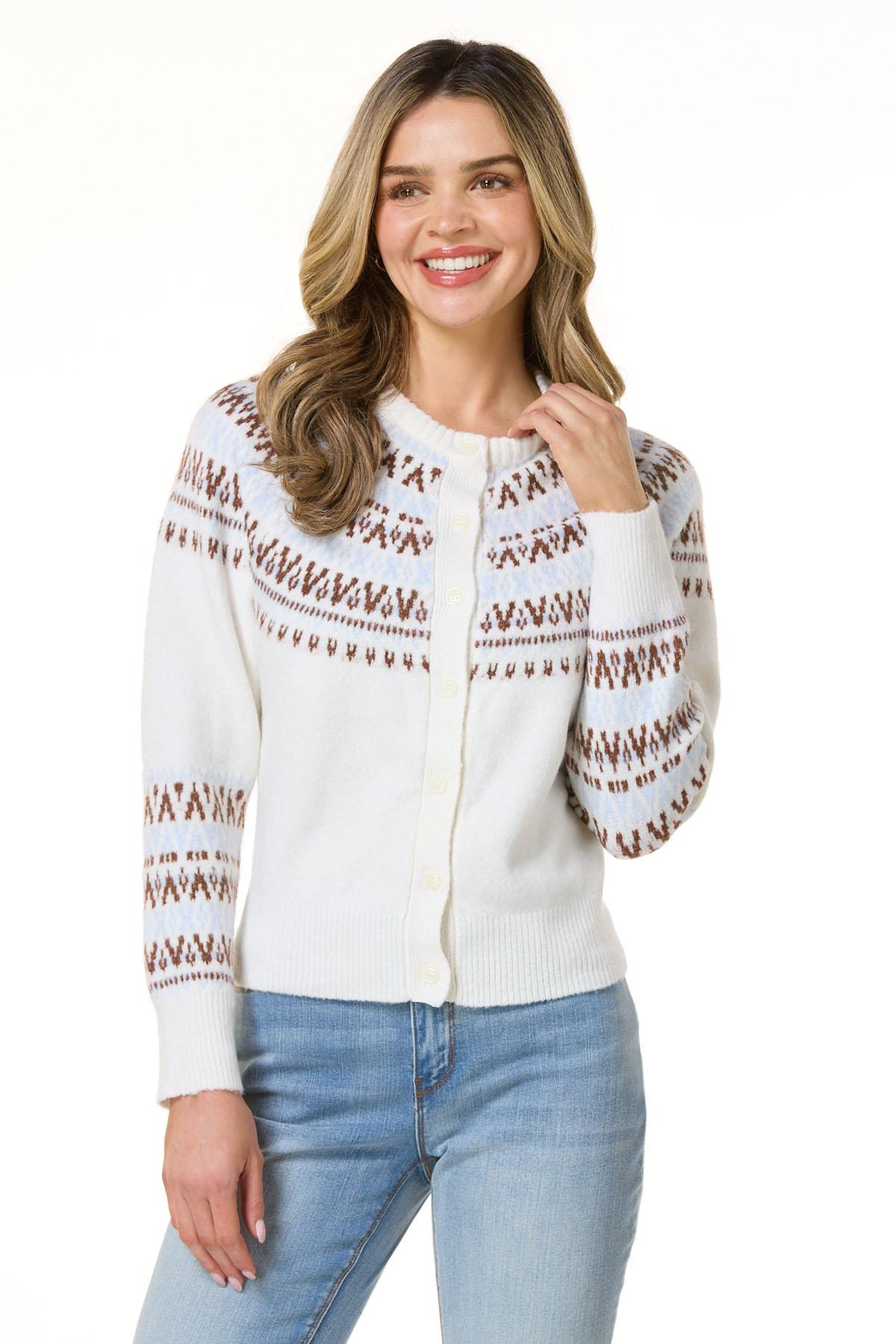 Fairisle Cardigan Sweater | Cato Fashions