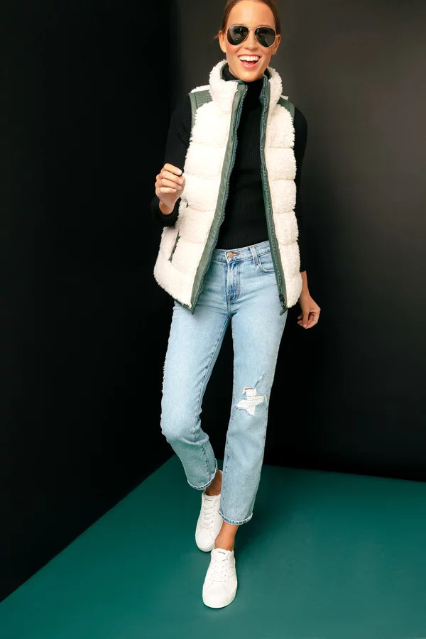 Leather and Shearling Reversible Beckham Vest | Tuckernuck (US)