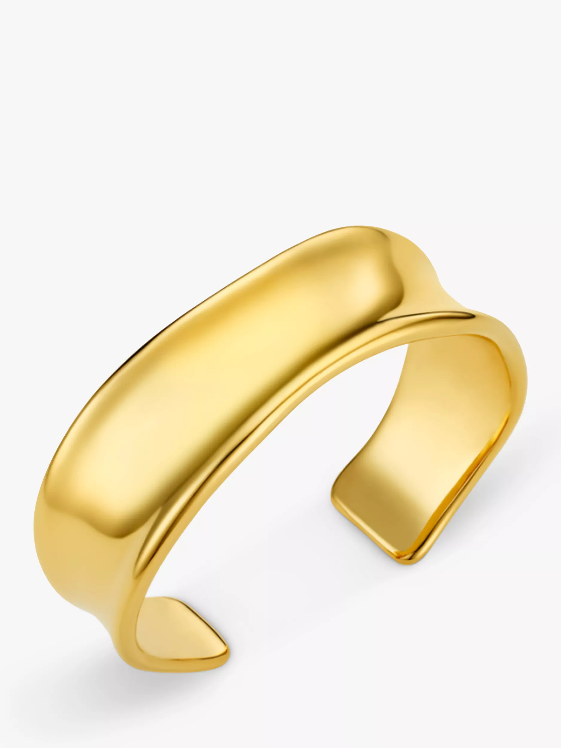 Waterproof LUXE Polished Molten Bangle, Gold | John Lewis (UK)