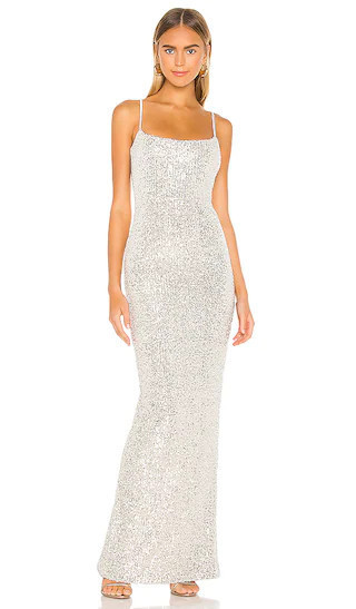 Lovers Nothings Sequin Gown | Silver Sequin Dress | Sequin Maxi Dress | Long Sequin Dress  | Revolve Clothing (Global)
