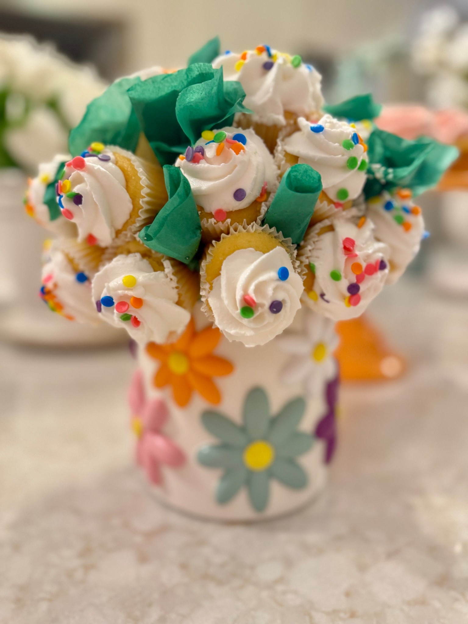 A bouquet you can bite into! 🌸🧁 This cheerful cupcake arrangement is the sweetest way to say “I love you,” “happy birthday,” or “just because!” Perfect for parties, gifting, or brightening up your kitchen counter.

checkout my instagram account for “how to” video. 

#CupcakeBouquet #SweetGiftIdea #DIYDessertDisplay #CupcakeLove #EdibleArt #PartyTreats #KitchenCrafts #DessertBouquet #SpringBaking #BakingFun #InstaYum #InstaSweet #ColorfulTreats #DIYGifts #CreativeBakes


#LTKHome #LTKParties