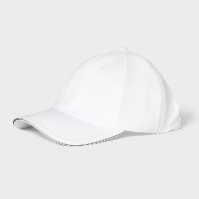 Backless Baseball Hat - All In Motion™ White: Lightweight Adjustable Woven UPF 50+ | Target