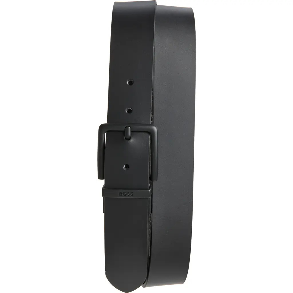 BOSS Omar Reversible Leather Belt in Black at Nordstrom Rack, Size 44 | Nordstrom Rack