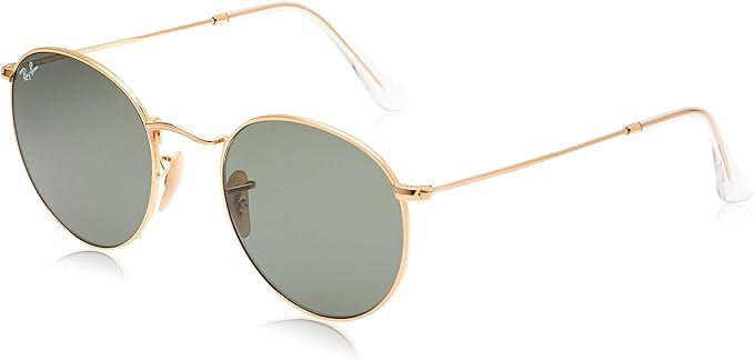 Ray-Ban Rb3447n Flat Lens Metal Round Sunglasses | Amazon (US)