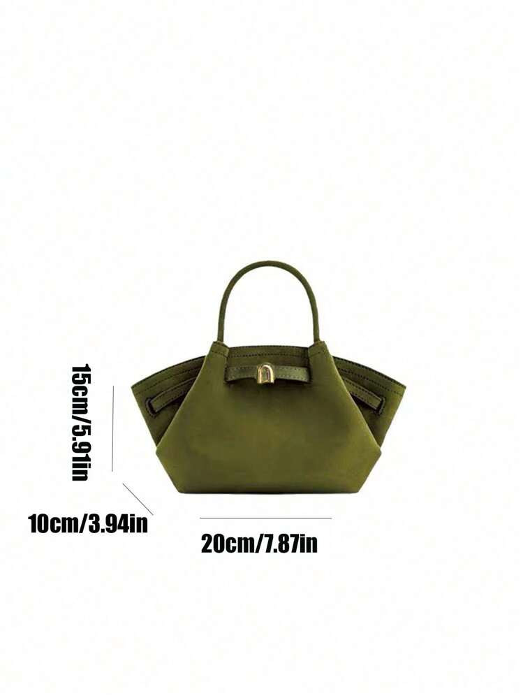 New Suede Dumpling Tote Bag, Lightweight High-Quality Niche Design, Suitable For Office, Commuting, Shopping, Fashion , Versatile, Handheld/Shoulder/Crossbody Small Bag Winter Gifts | SHEIN