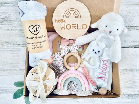 New Baby Girl Personalized Gift, Welcome Baby Girl Gift, New Mom Gift, Gift For New Baby, Newborn... | Etsy (US)