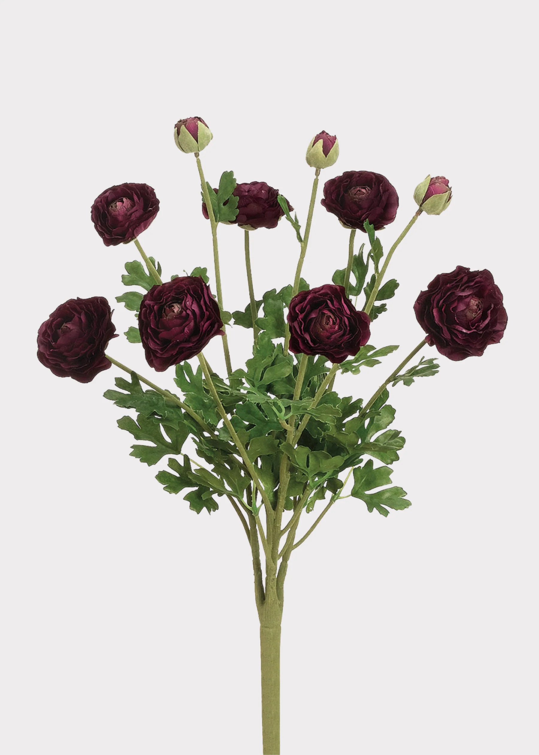 Ranunculus Bush in Eggplant | Faux Flowers in Fall Hues | Afloral | Afloral