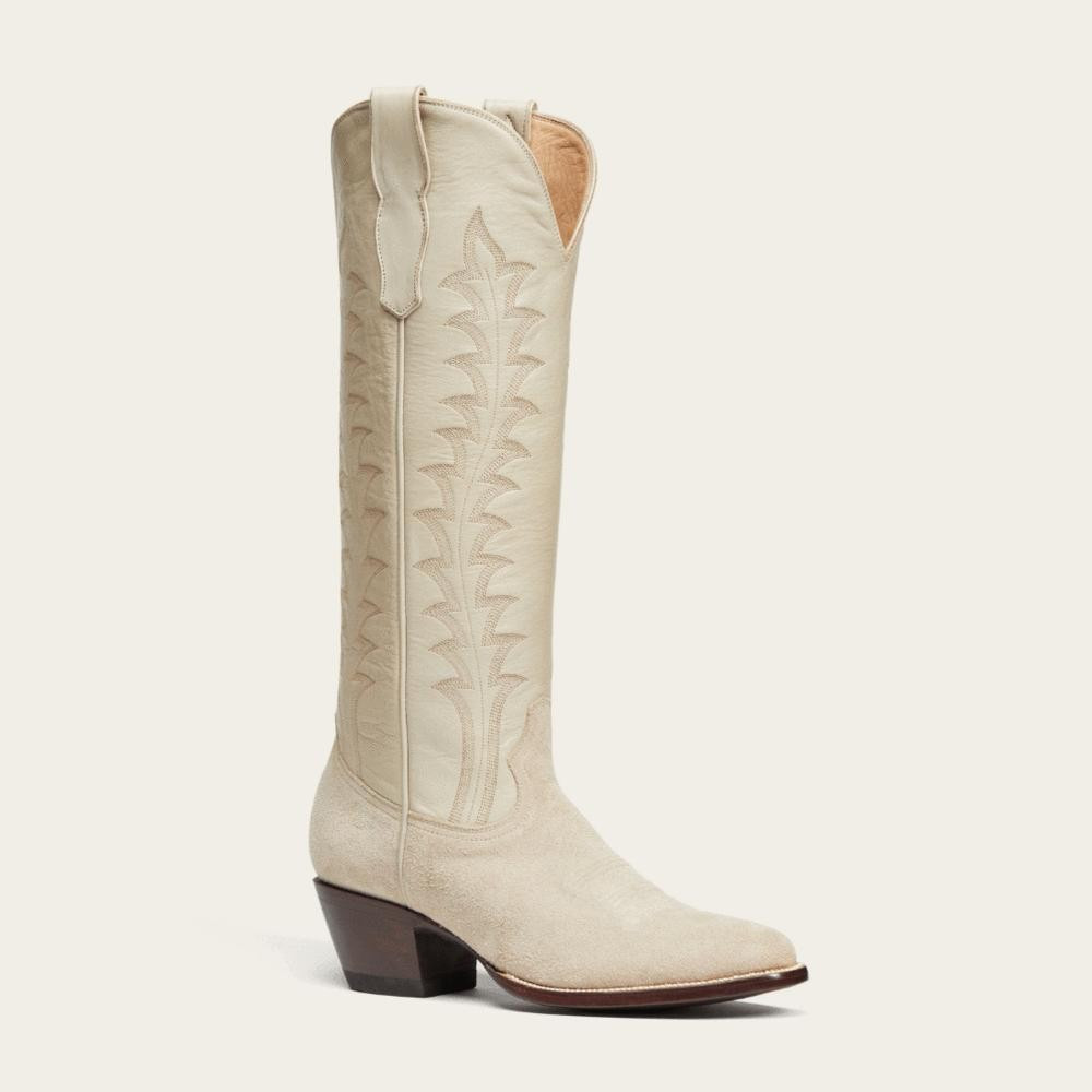 CITY Boots Amarillo Bone Suede Leather Cowboy Boots | CITY Boots